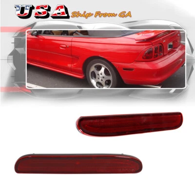 OE-Spec Red Rear Fender Side Marker Reflectors For 94-98 Ford Mustang GT Cobra - Image 1 of 4