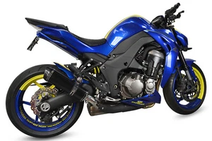 Z1000 Exhausts SP Diabolus Ceramic Satin Black Round XLS Carbon Outlet 2014-2020 - Picture 1 of 9
