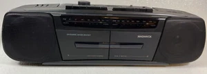 Magnavox AW 7225/17 Digital Dual Cassette AM/FM Radio 2 Band Stereo Boom Box - Picture 1 of 13