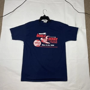 VTG 90s 1999 World Series Jai Alai Milford Connecticut CT Blue T-Shirt LARGE - Picture 1 of 9