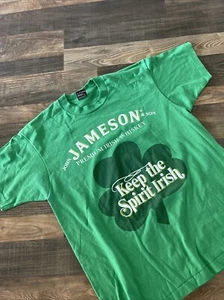Camiseta Jameson Whisky Talla L Irlandesa Años 90 Puntada Única Verde De Colección - Imagen 1 de 11