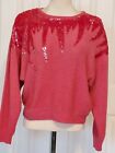 Vintage De Rotchild Sequined Silk, Angora and Lambs Wool Sweater Lg.  Excellent!