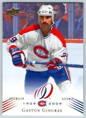 GASTON GINGRAS 2008-09 UPPER DECK MONTREAL CANADIENS CENTENNIAL NO 100     24383 - Image 1 of 2