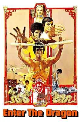 NEW ENTER THE DRAGON MOVIE POSTER PREMIUM WALL ART PRINT SIZE A5-A1 - Image 1 of 4