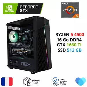 PC GAMER RYZEN 5 GTX 1660 TI 16 Go RAM DDR4 SSD 512 Go - Zdjęcie 1 z 4