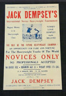 EXTREMELY RARE 1950 JACK DEMPSEY BOXING TOURNAMENT poster boxer pics 1919 SCENE