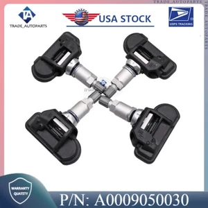 Set of 4 TPMS Sensors Valve For Mercedes C63 AMG C300 CLK350 C350 A0009050030 - Picture 1 of 16