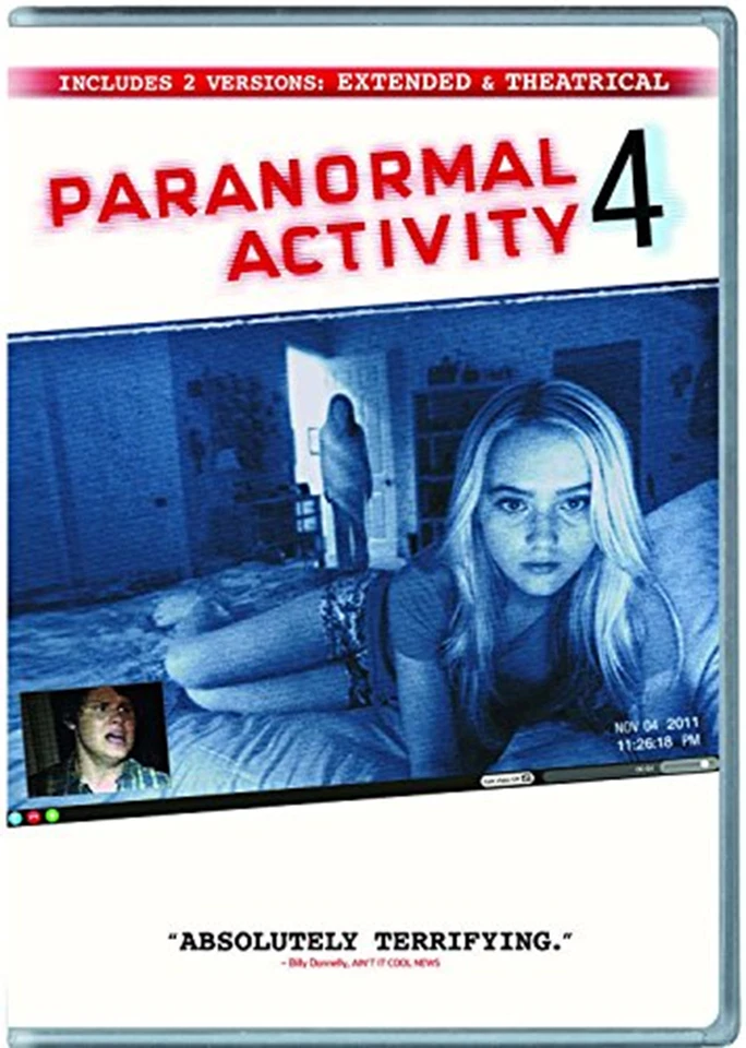 Paranormal Activity 4 DVD Horror (2013) Mark Ruffalo Free Royal Mail Delivery - Image 1 of 4