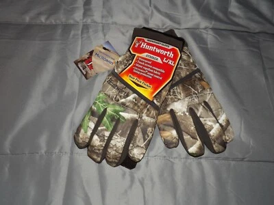 Huntworth Mid Weight Striker Real Tree Camo Gloves L/XL - Image 1 of 3