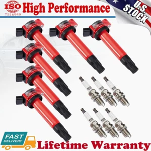 6pcs Ignition Coil + Spark Plug For 2005-2006 Toyota Camry Lexus RX330 3.3L V6 - Picture 1 of 15