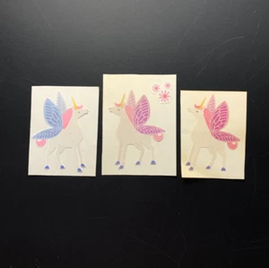 UNICORN PEGASUS HORSE FAIRY FAE flower fantasy sticker decal vintage 1980s - Picture 1 of 6
