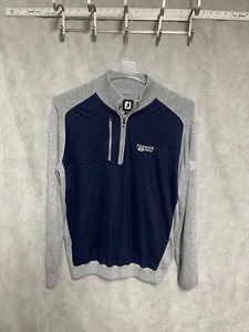 Footjoy Sweater Men's L Blue Zip Golf Softshell Knit Tech Sweatshirt Performance - Picture 1 of 11