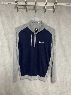 Footjoy Sweater Men's L Blue Zip Golf Softshell Knit Tech Sweatshirt Performance - Image 1 of 4