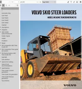 Volvo MC70 Skid Steer Loader Service Repair Manual Construction PDF USB - Picture 1 of 2