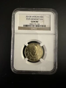 2012R Vatican 50C Pope Benedict XVI GEM BU NGC Label Vatican City Certified Coin - Picture 1 of 2