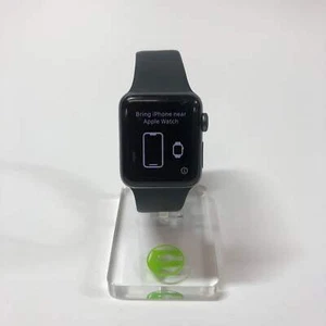 GPS Only Apple Watch Series 3 38MM Black Aluminum Black Sport Band MTF02LL/A - Picture 1 of 5