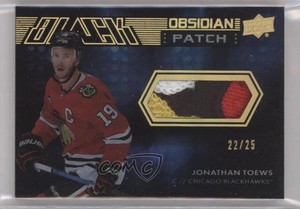 2021-22 SPx UD Black Obsidian Jersey Gold Patch /25 Jonathan Toews #OJ-JT Patch