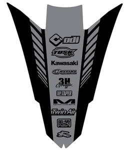 Rear Fender Graphic for 2019-2023 Kawasaki KX450f KX 450f Black Gray - Bild 1 von 1
