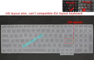 Keyboard Skin Cover for Lenovo ThinkPad E15 L15 P15/P15S/P15V P17 T15/T15P/T15G - Picture 1 of 6