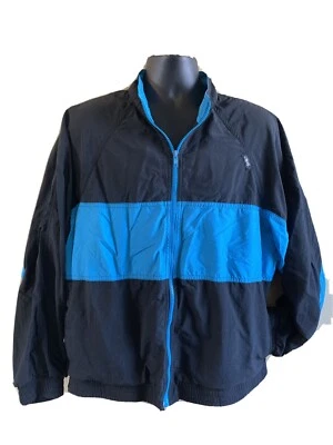 Chaqueta de nailon vintage O'Neill bloques de color negra y azul turquesa para hombre grande EE. UU. Foto 1 de 4