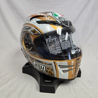 AGV Stealth Razor  Street Motorcycle Helmet Gold/Grey XSmall *CLOSEOUT Was $250* Foto 1 de 4