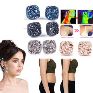 for Weight Loss Lymphatic Drainage Earrings Magnetherapy Germanium Earrings - Picture 1 of 16