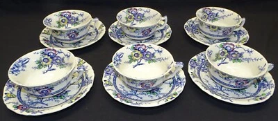 Alfred Meakin Medway Blue Decor Multicolor Set of 6 Cups & Saucers - Image 1 of 4