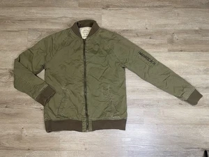 LUCKY BRAND Zip Field Bomberjacke olivgrün Herren Gr. M Medium Canvas Taschen - Bild 1 von 8