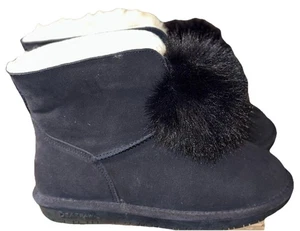 Bearpaw Stiefel ~ Libby Bommel Knöchel schwarz Damengröße 8 1/2 ~ NEU - Bild 1 von 15