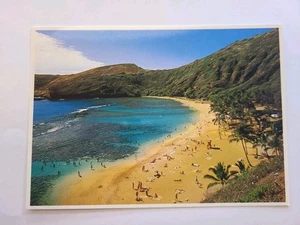 VINTAGE POSTCARD CONTINENTAL SIZE THE HANAUMA BAY FISH REFUGE HONOLULU - Picture 1 of 2