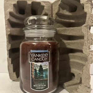 RARE ! Yankee Candle MOUNTAIN LODGE Large 1-Wick Classic Jar Candle 22oz NEW ! - Picture 1 of 18