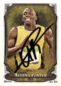 Usain Bolt Signed 2024 Topps Allen & Ginter #208 Trading Card COA Proof Photo 5 - Bild 1 von 9
