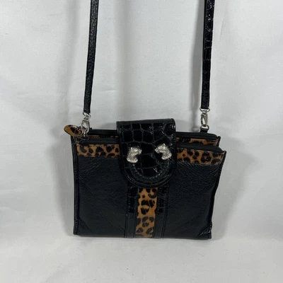 Bandolera organizadora de charol Brighton de colección Leopardo Lux cartera cápsula de lujo Foto 1 de 4