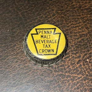 Rare Early Cork Lined Bottle Cap Old Pennsylvania Malt Tax Stamp - Picture 1 of 3