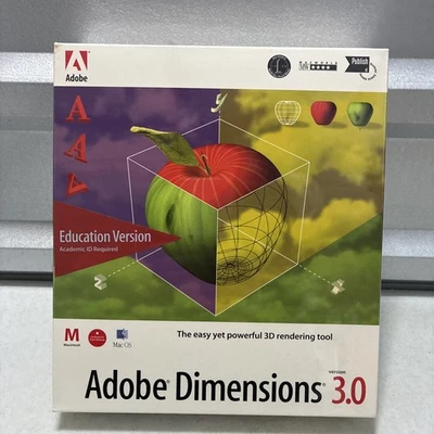 Adobe Dimensions 3.0 Education Version Academic ID Required Mac *NEW/ Sealed - Image 1 of 4
