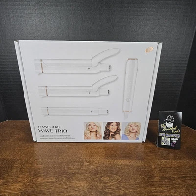 T3 Switch Kit Wave Trio 77564 White Styling Iron With 3 Interchangeable Barrels - Image 1 of 4