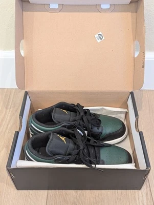 Air Jordan 1 низкий (GS) зеленый/белый/черный (размер: 4,5 года) - Изображение 1 из 4