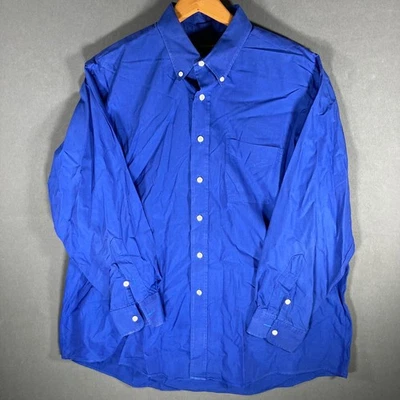 Kenneth Gordon USA Mens 17 1/2-34 Blue Button Down Long Sleeve Dress Shirt - Image 1 of 4