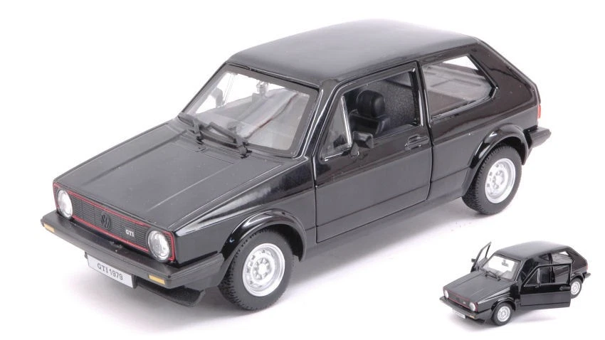 Bburago BU21089BK VW GOLF MK1 GTI BLACK 1:24 Modellino - Immagine 1 di 1