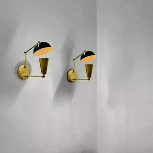 Applique da parete Mid-Century anni '50 ottone italiano - lampada in metallo stile Stilnovo - Foto 1 di 4