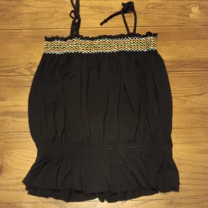George Women's UK Size 18, EUR Size 46 Halter Top Black Casual Spaghetti Straps - Picture 1 of 10