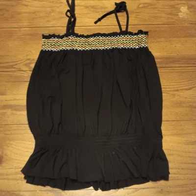 George Women's UK Size 18, EUR Size 46 Halter Top Black Casual Spaghetti Straps - Image 1 of 4