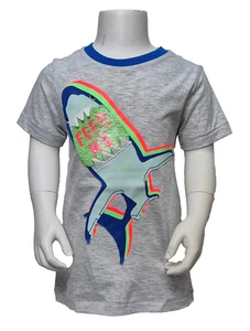 MARKS & SPENCER Niños Niños Gris Tiburón Camiseta Top Manga Corta 2-3 Años - Imagen 1 de 2