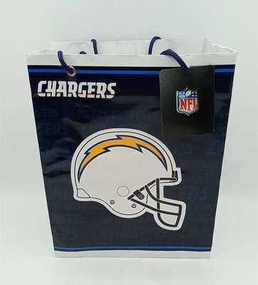 Bolsa de presente San Diego Chargers tamanho 9,5 x 8 com papel tissue - Imagem 1 de 4