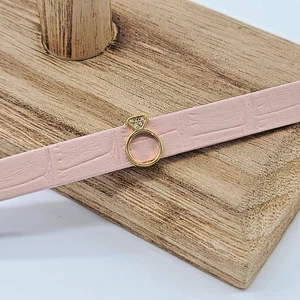 KEEP Collective Key Charm Gold Diamond Ring Pave Crystal Slide Accent - Picture 1 of 6