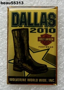 ⭐2010 HARLEY DAVIDSON DALLAS UNIVERSITY WOLVERINE FOOTWEAR JACKET VEST PIN - Picture 1 of 1