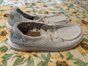 Hey Dude Wendy Boho weiß gehäkelt Damengröße 12 Slipper sportliche Wanderschuhe - Bild 1 von 7
