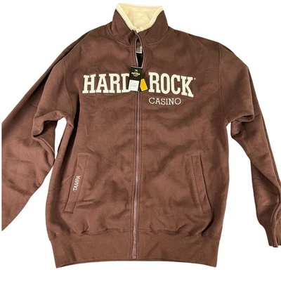 Chaqueta Hard Rock Casino Tampa Mediana Marrón Seminole Nueva con Etiquetas Cremallera Completa Foto 1 de 4