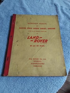 Land Rover Series 1 1957 Genuine Factory Workshop Manual High Speed Diesel VGC I - Picture 1 of 23