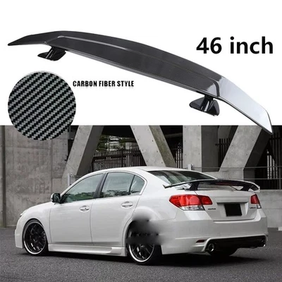 46" Rear Trunk Spoiler Racing Lip GT Wing Carbon Fiber Style For Subaru Legacy Foto 1 de 4